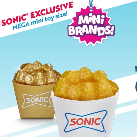 NWT #12 Sonic Mini Brands Tater Tots with Cheese Zuru Toys Mega Mini Size 12 - Picture 3 of 5